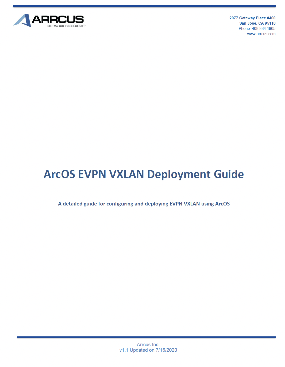Building a multi-tenant fabric with EVPN VXLAN using ArcOS